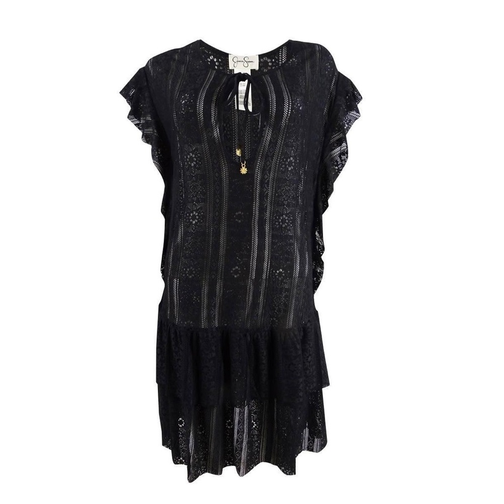 Jessica Simpson Women's Ruffled Tunic Swim Top Cover-Up